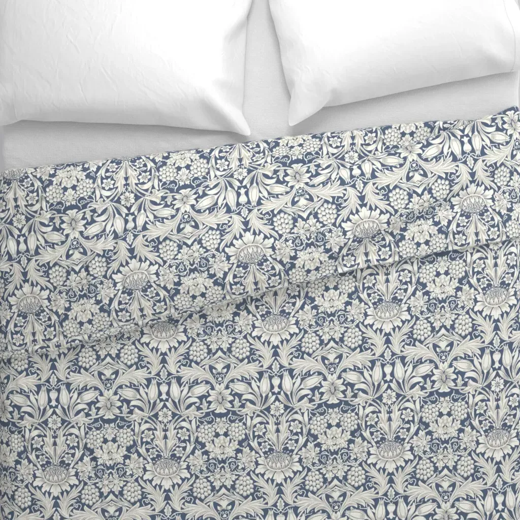 William Morris Sunflower Duvet Cover - White alternate view