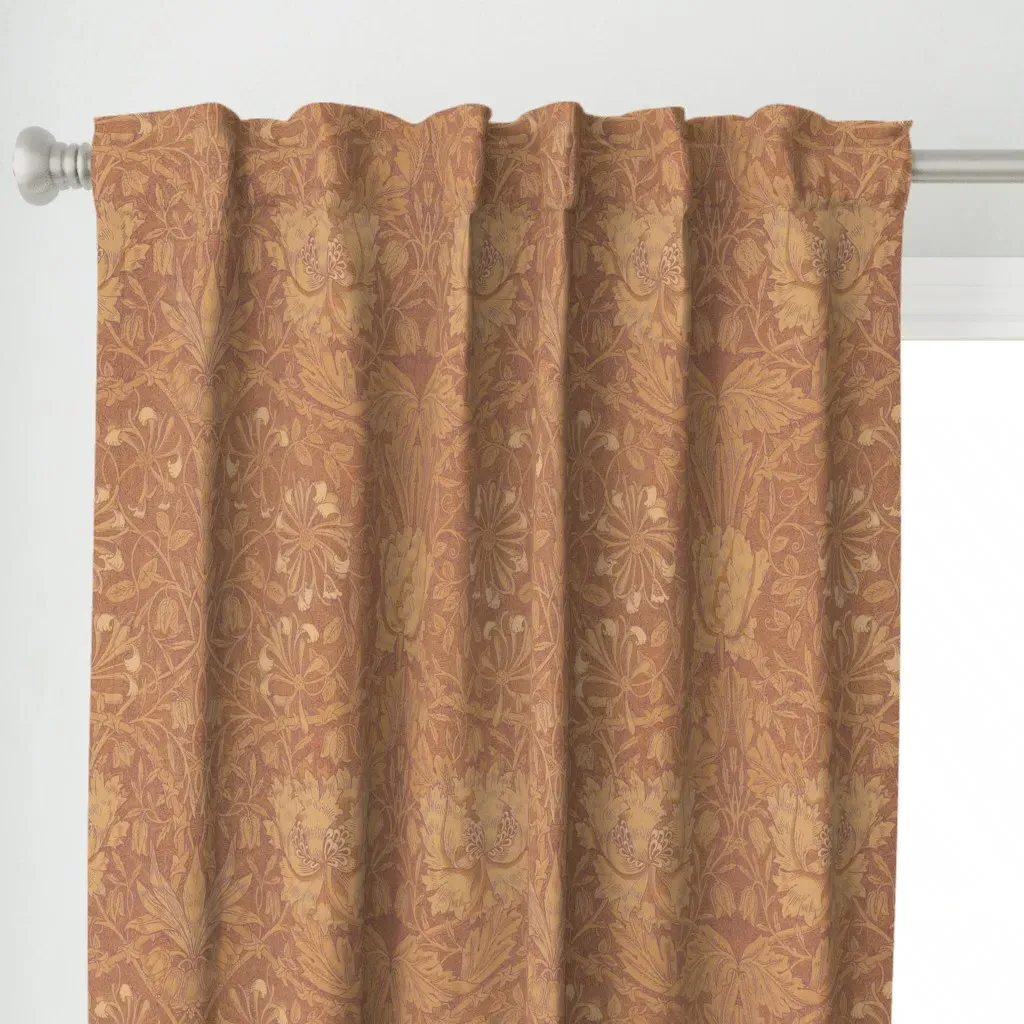 William Morris Tribute Curtain Panel - Terracotta alternate view