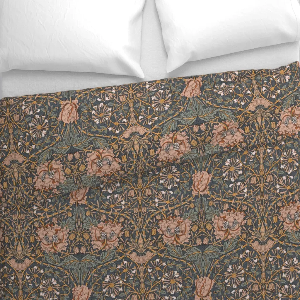 William Morris Tribute Design Duvet Cover - Peach alternate view