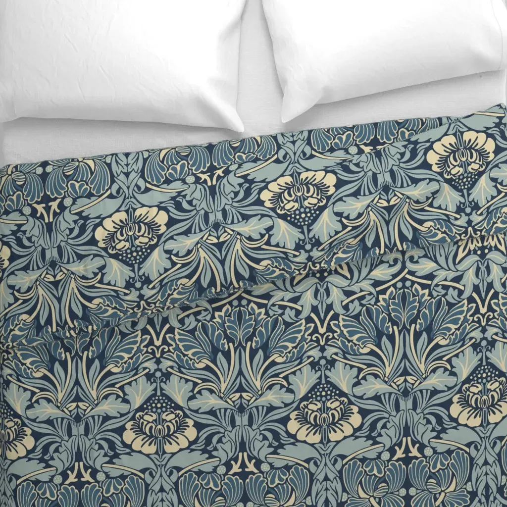 William Morris Tulip & Rose Duvet Cover - Blue alternate view