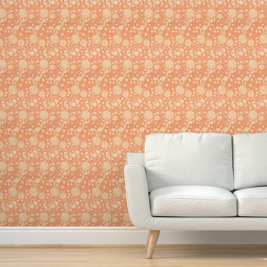 William Morris Wild Tulip Peel and Stick Wallpaper - Orange product