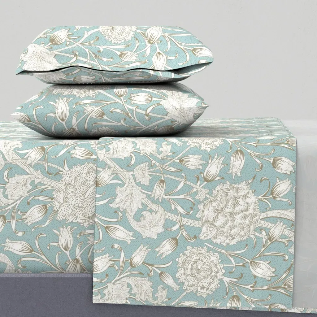 William Morris Wild Tulip Queen Sheet Set - Beige product
