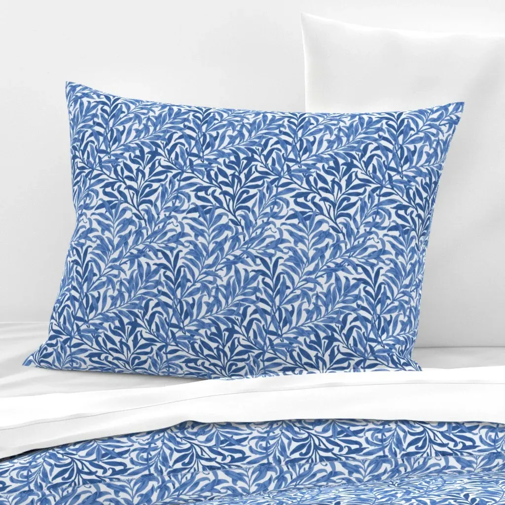 William Morris Willow Bough Standard Pillow Cover - Blue, Cotton Sateen product