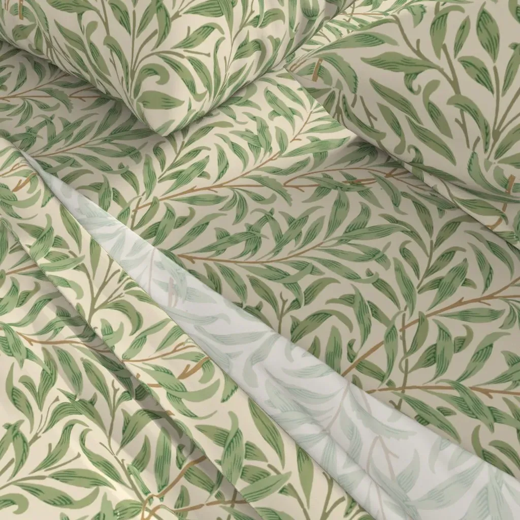 William Morris Willow Bough Twin Sheet Set - Green alternate view