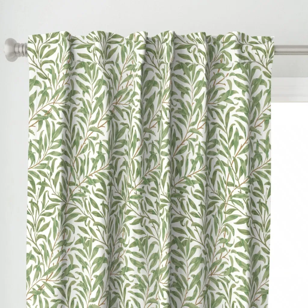 William Morris Willow Curtain Panel - Green alternate view