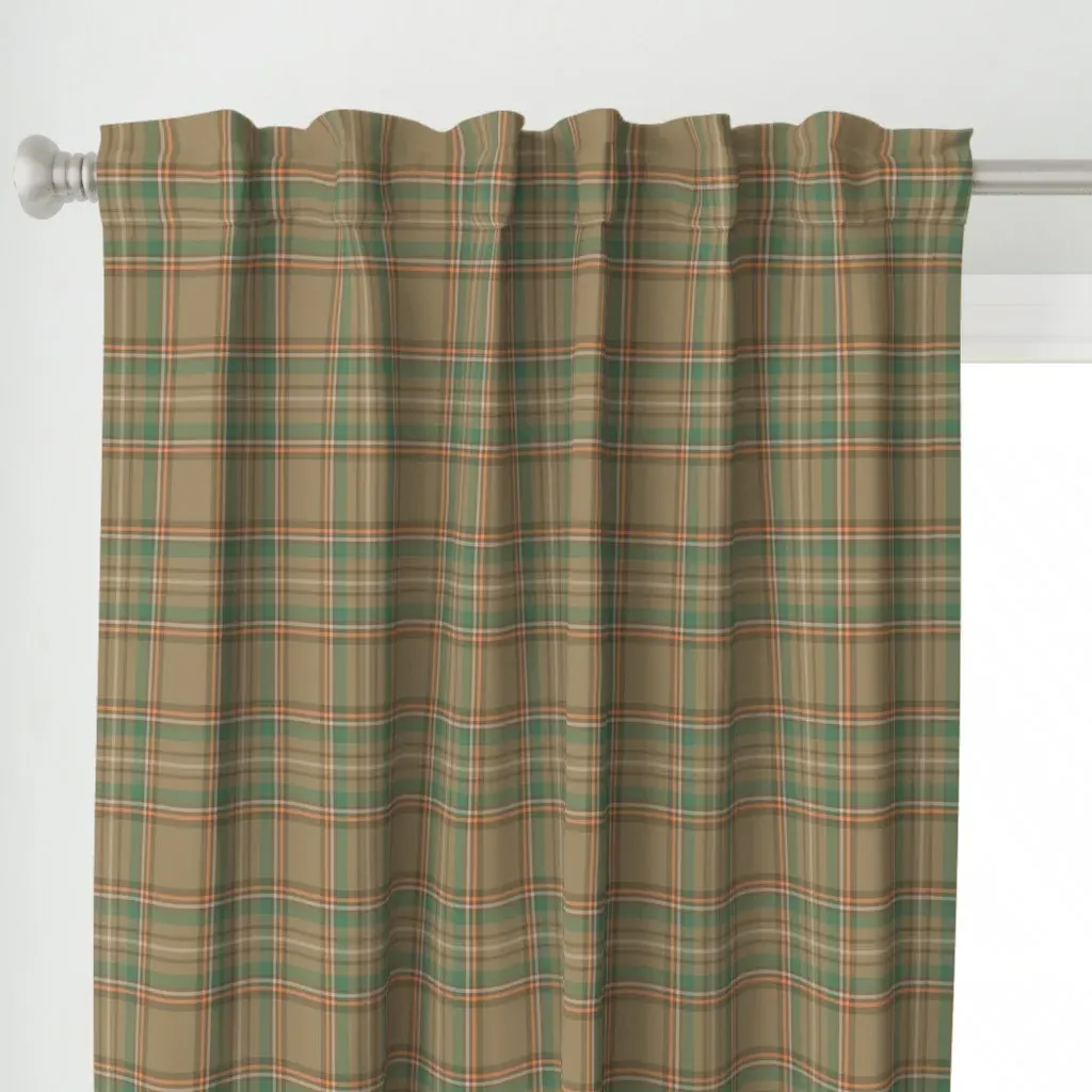 Williams Tartan Curtain Panel - Tan alternate view