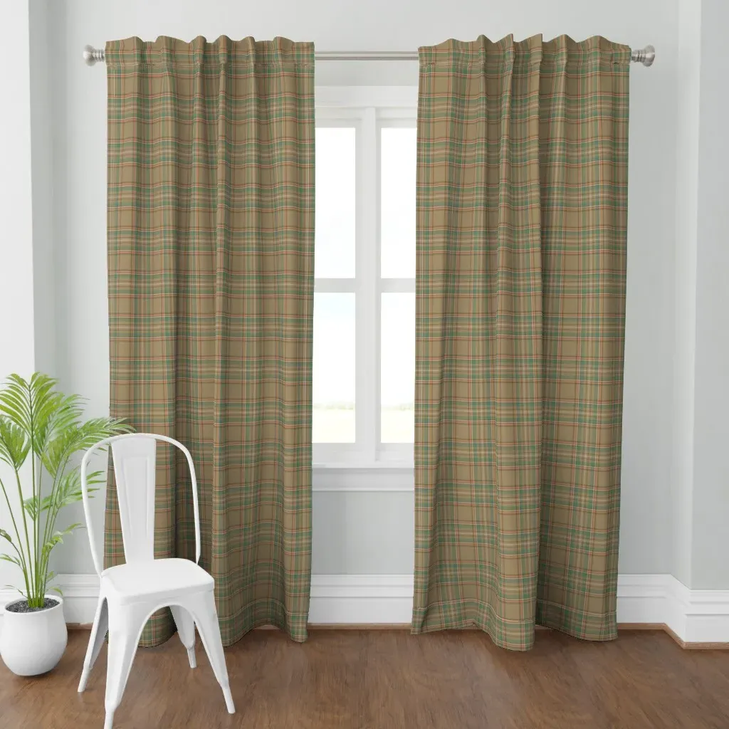 Williams Tartan Curtain Panel - Tan product
