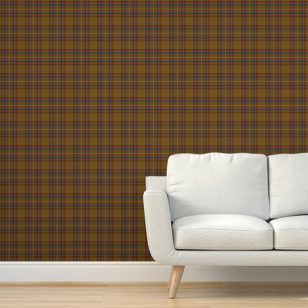 Williams Tartan Peel and Stick Wallpaper - Brown, Navy product
