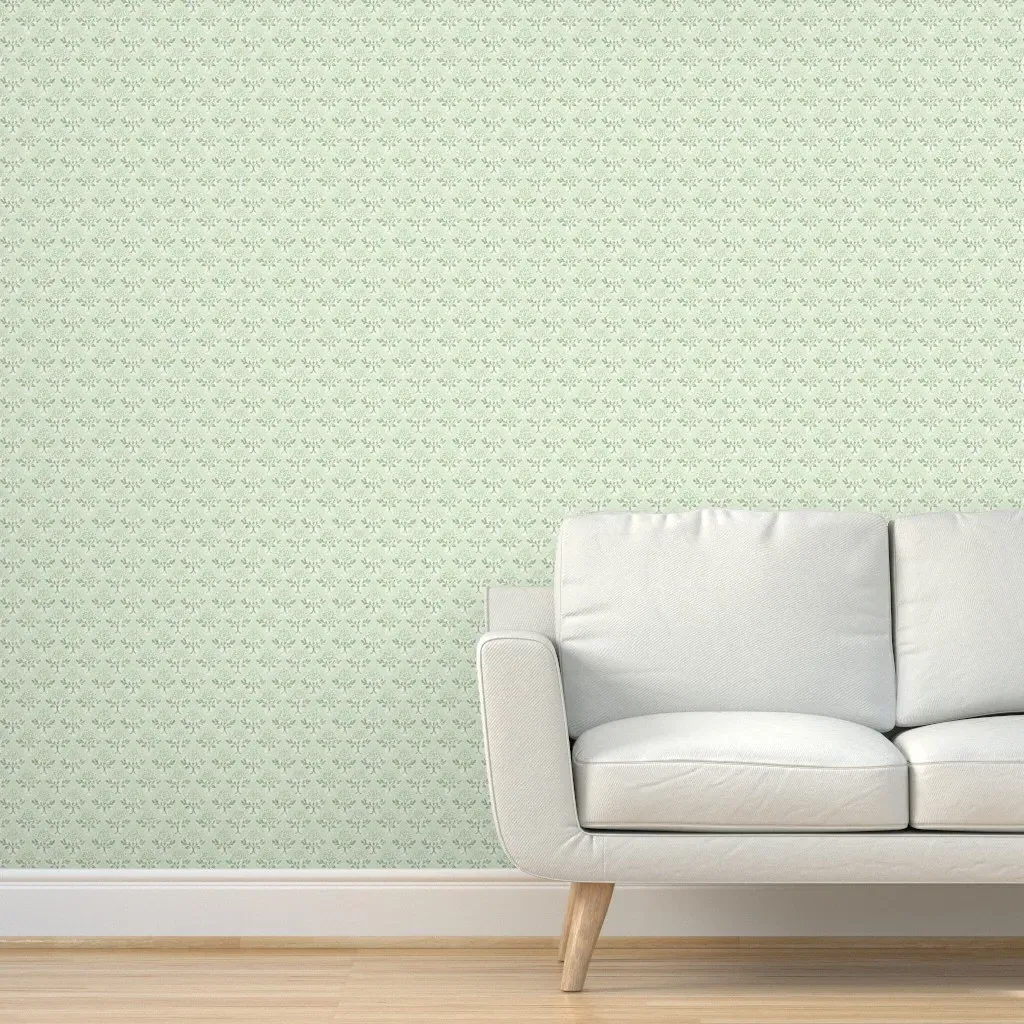 Willoughby Block Print Peel and Stick Wallpaper - Hopper Green product