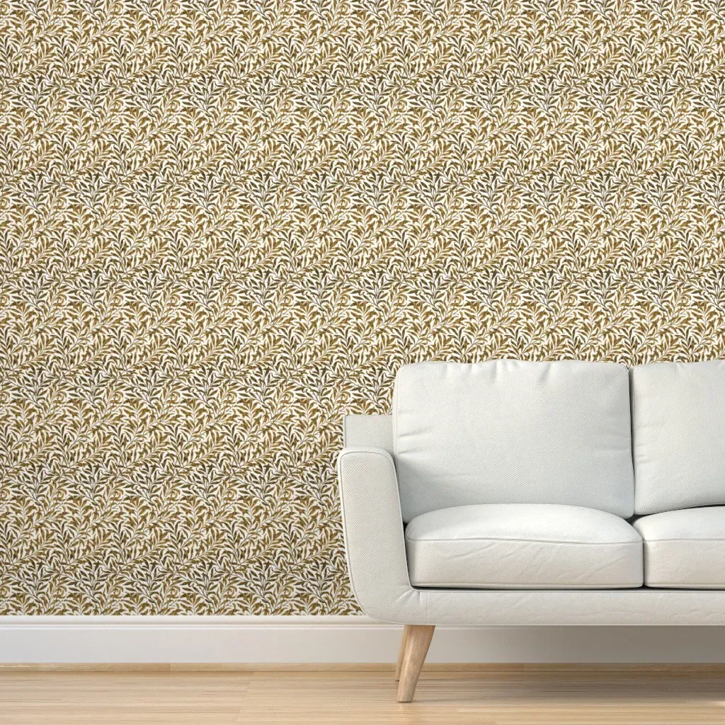 Willow Bough Gilt Peel and Stick Wallpaper - Brown, White product