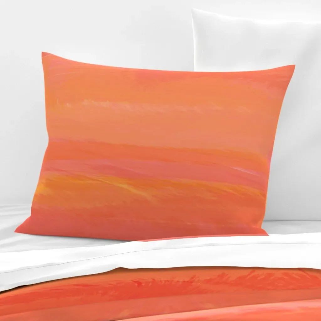Wind Swept Sunset Standard Knife Edge Pillow - Coral, Cotton Sateen product