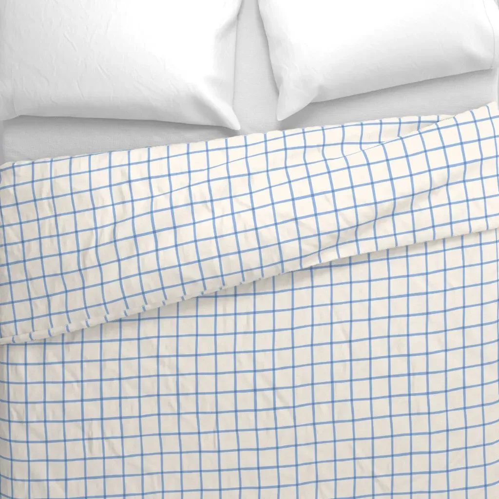 Windowpane Myosotis Duvet Cover - Light Blue alternate view