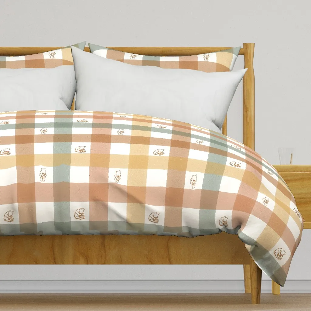 Winnie-The-Pooh Gingham Duvet Cover - Beige product