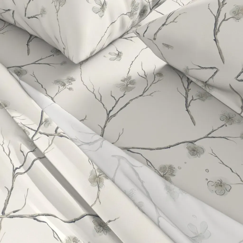 Winter Branches Full Sheet Set - Off-White alternate view