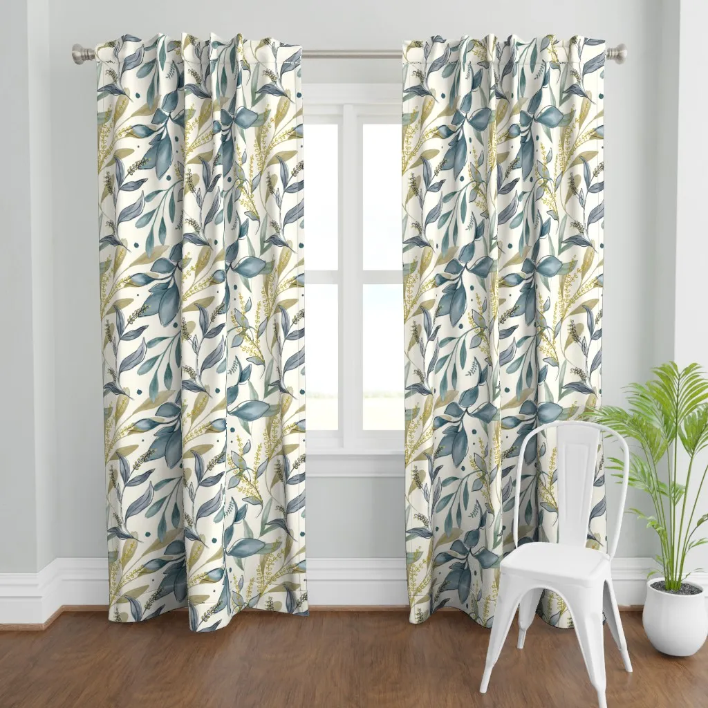 Winter Hues Curtain Panel - Dusty Blue product