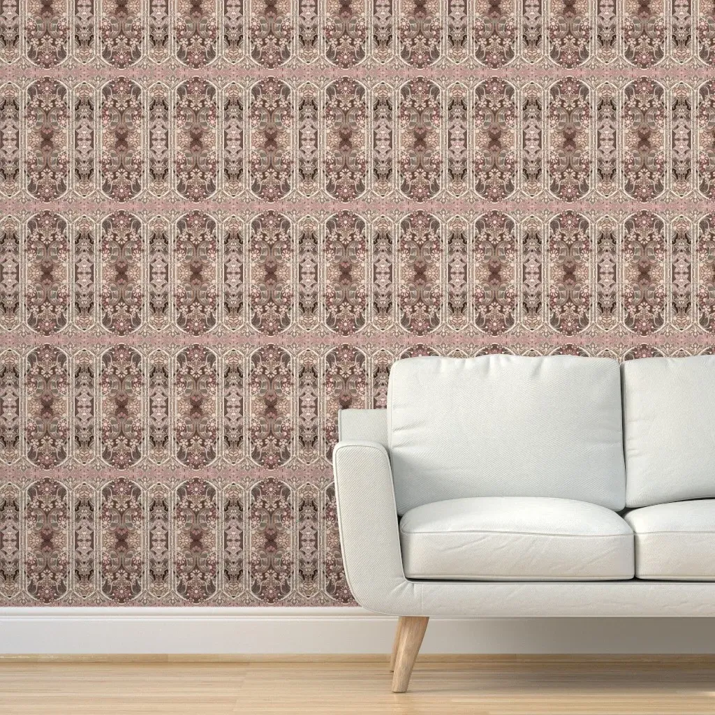 Winter Looms On The Horizon Peel and Stick Wallpaper - Pink product