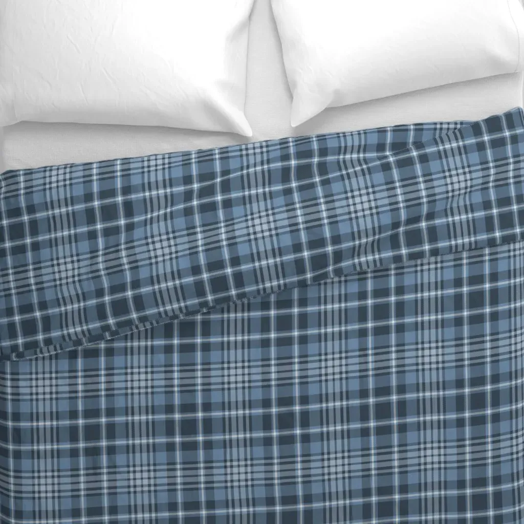 Winter Plaid Duvet Cover - Slate Blue alternate view