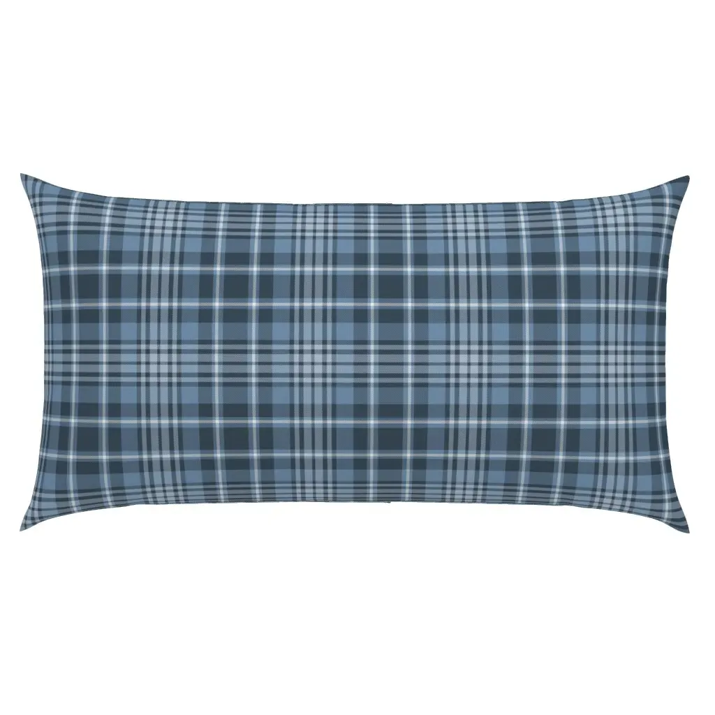 Winter Plaid King Pillow Sham - Slate Blue product