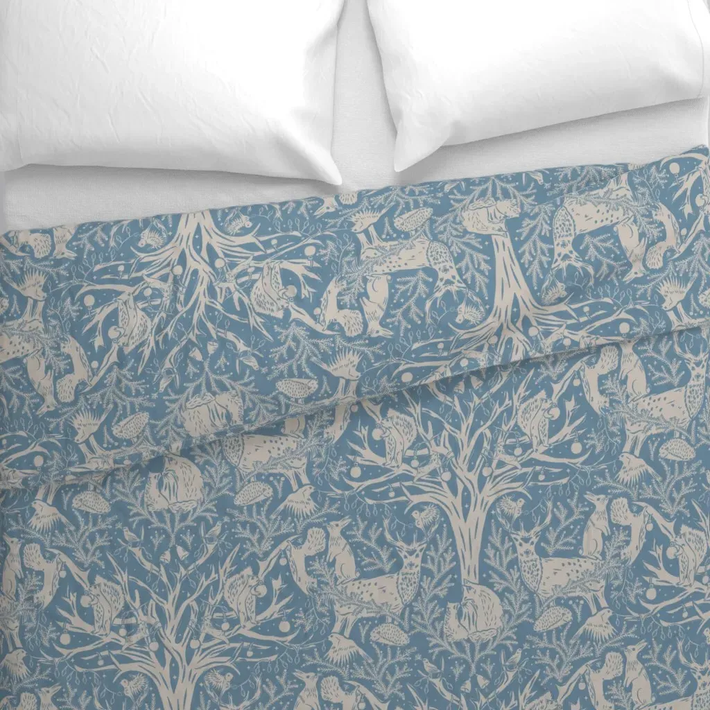 Winter Woodland Festive Duvet Cover - Beige alternate view
