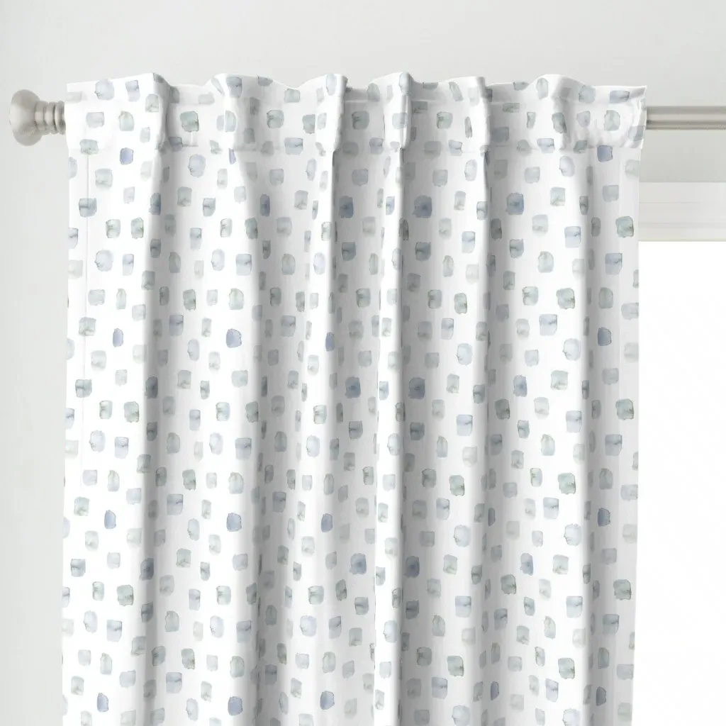 Wintry Windows Curtain Panel - Light Blue alternate view