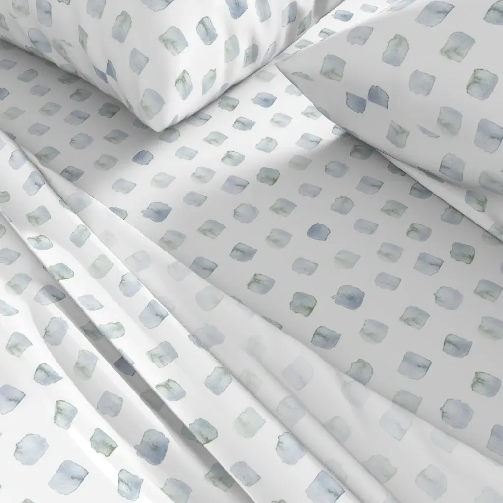 Wintry Windows King Size Sheet Set - Light Blue alternate view
