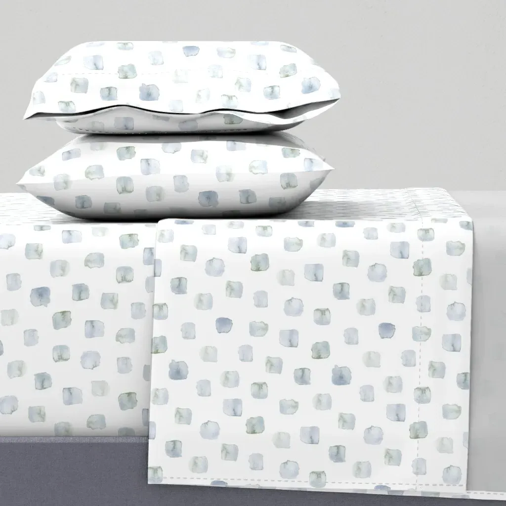 Wintry Windows King Size Sheet Set - Light Blue product