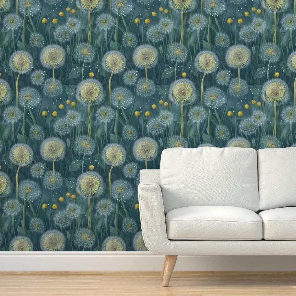Wishes II Peel and Stick Wallpaper - Teal product