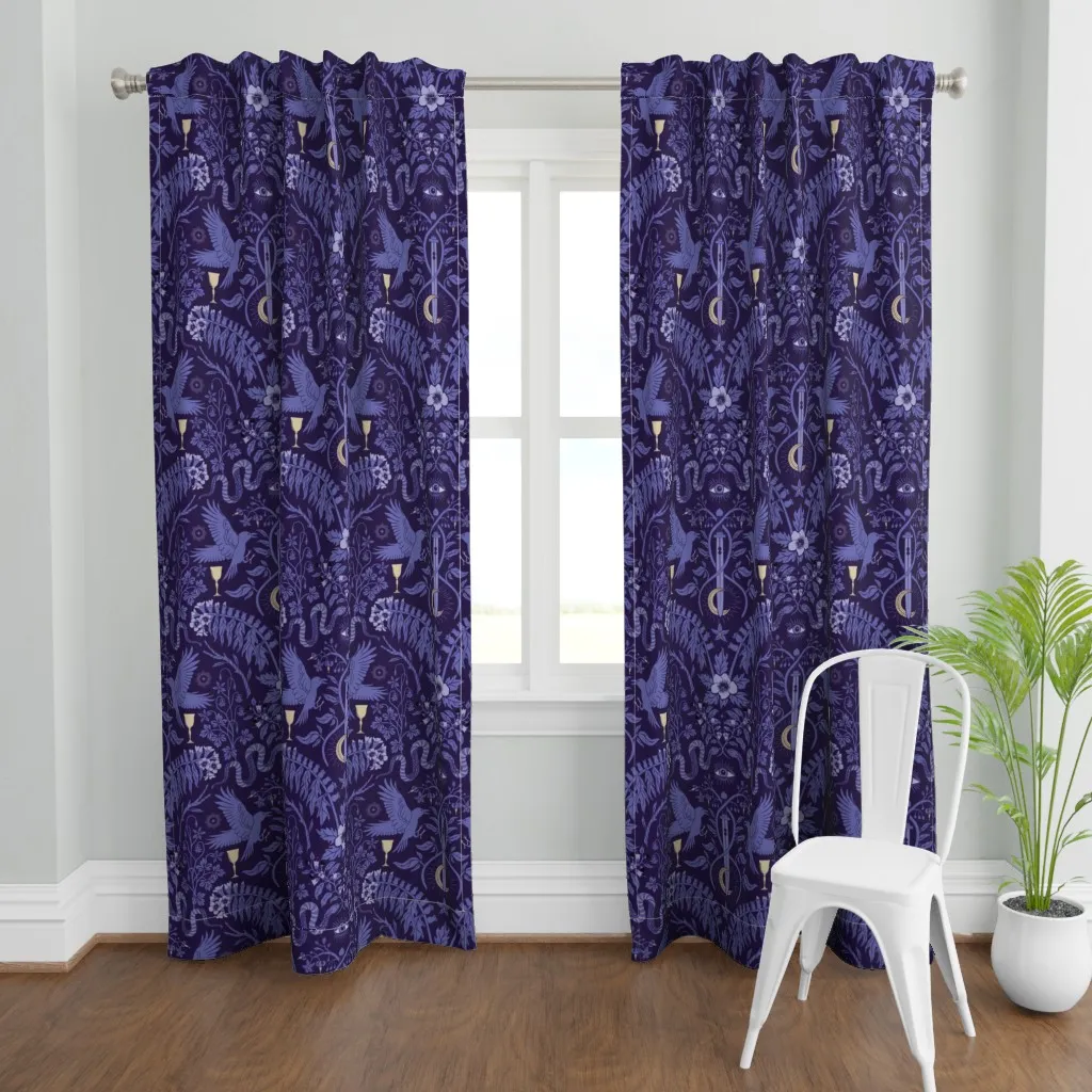 Witch Garden Curtain Panel - Periwinkle product