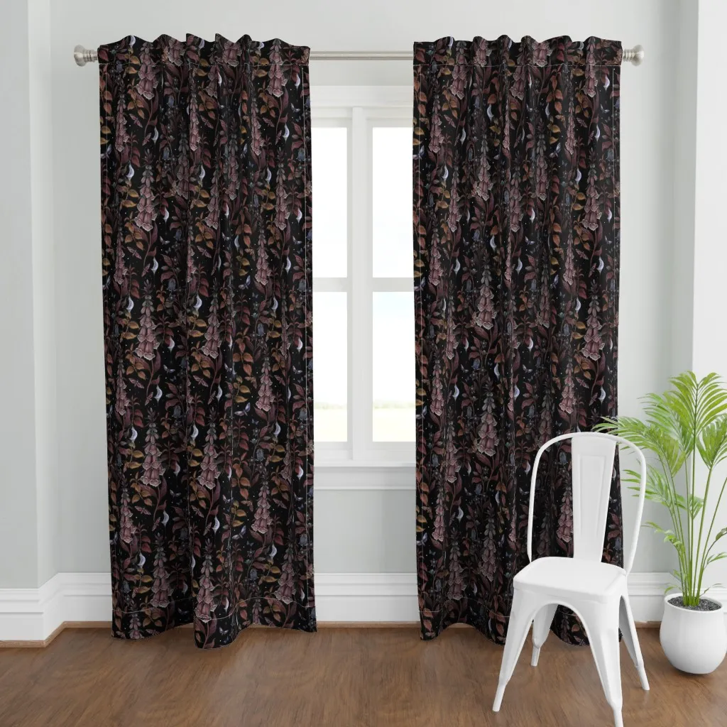 Witch Garden Poisonous Curtain Panel - Dusty Rose product