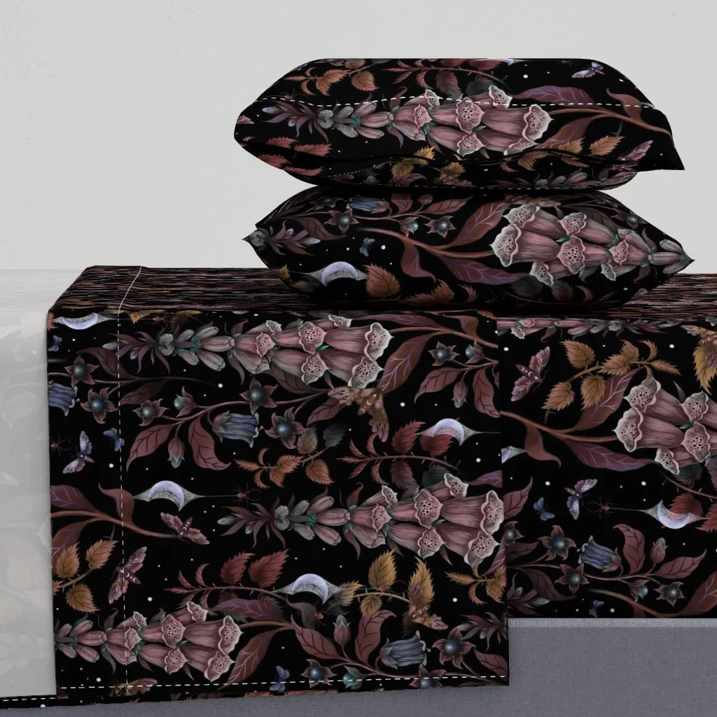 Witch Garden Poisonous Plants Twin XL Sheet Set - Dusty Rose product