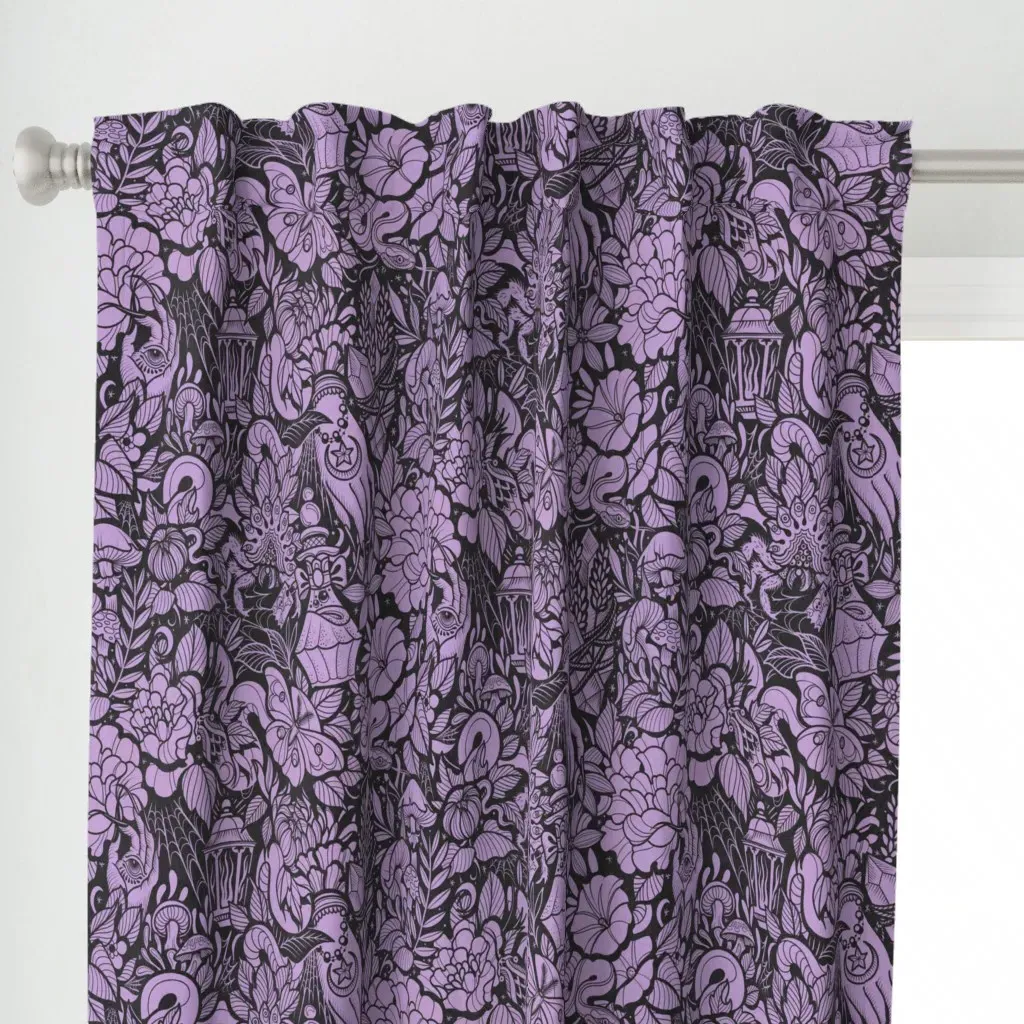 Witch Life Curtain Panel - Lavender alternate view