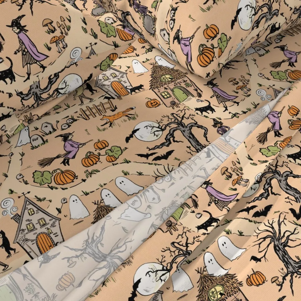 Witch Life King Size Sheet Set - Orange alternate view