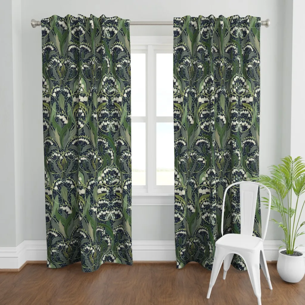 Wonderful Poisonous Lily Curtain Panel - Green product