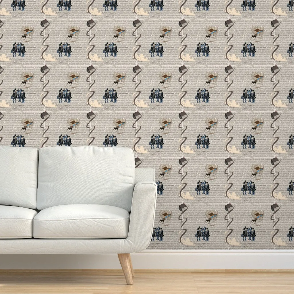 Wonderful Wizard Of Oz Cyclone Peel and Stick Wallpaper - Beige product