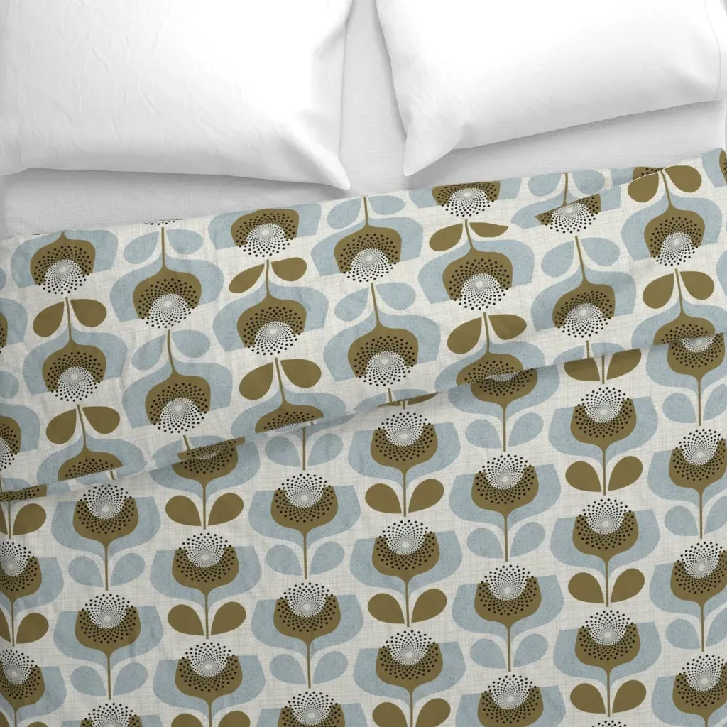 Wonderful World Of Scandi Duvet Cover - Olive Green alternate view