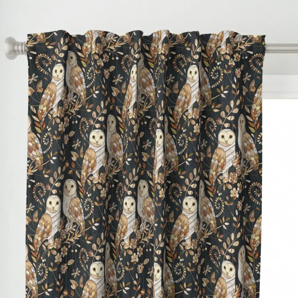 Wooden Wonderland Barn Curtain Panel - Brown alternate view