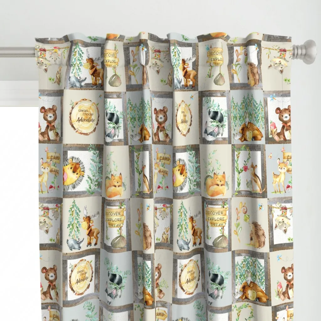 Woodland Adventure Curtain Panel - Beige alternate view