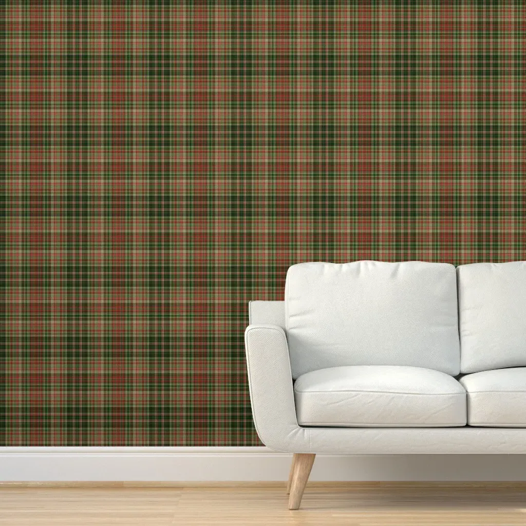 Woodland Faerie Plaid Peel and Stick Wallpaper - Dark Green product