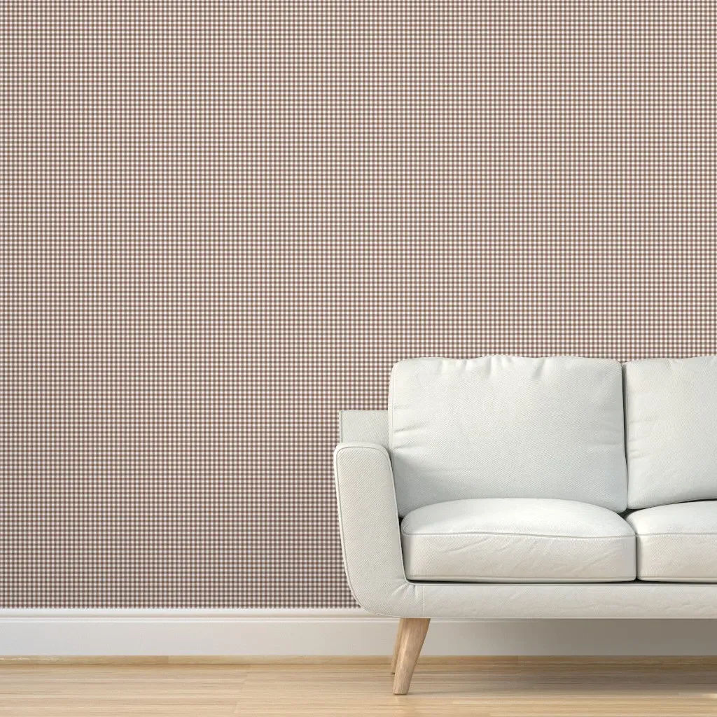 Woodland Gingham Peel and Stick Wallpaper - Brown product