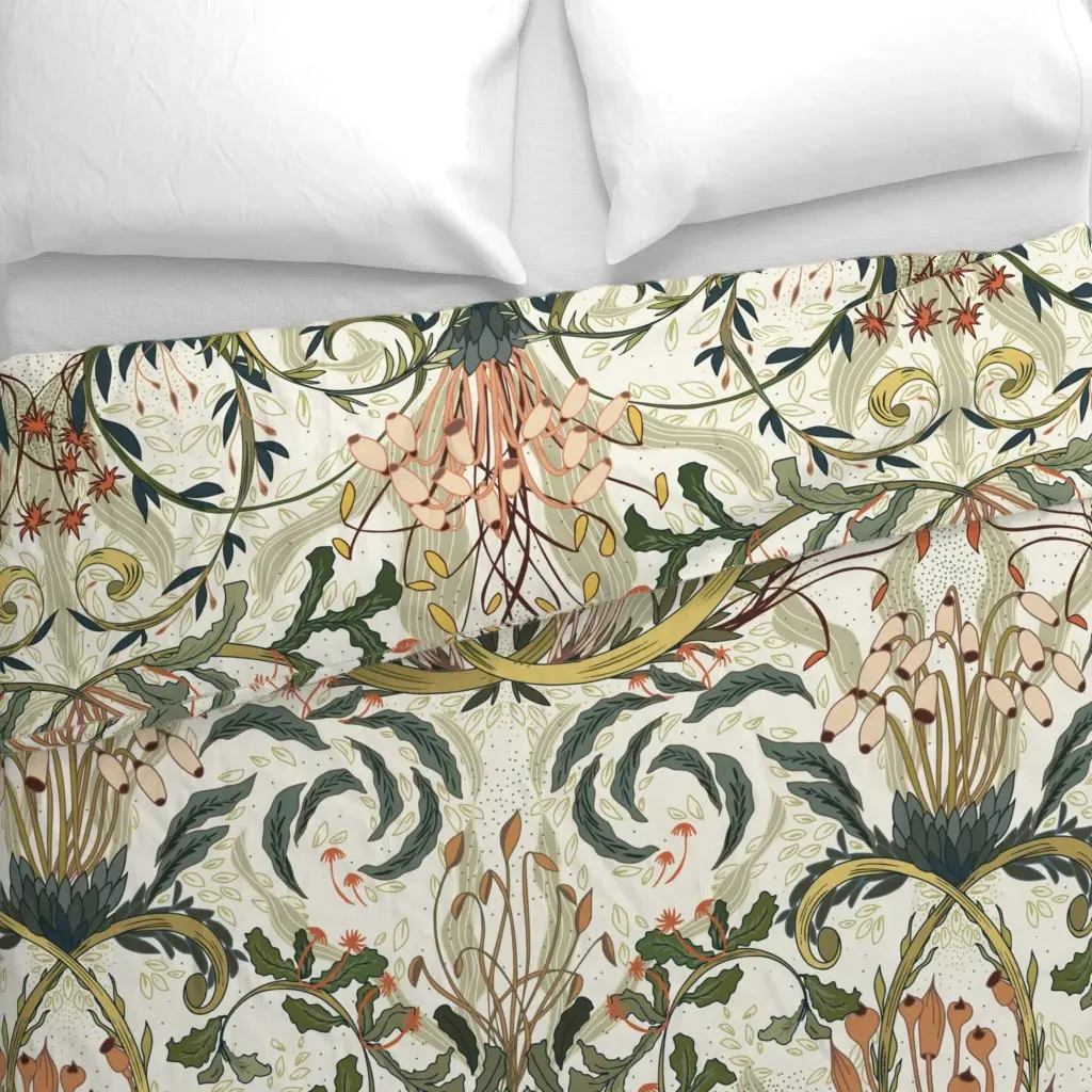 Woodland Moss F.Jade L Duvet Cover - Olive Green alternate view