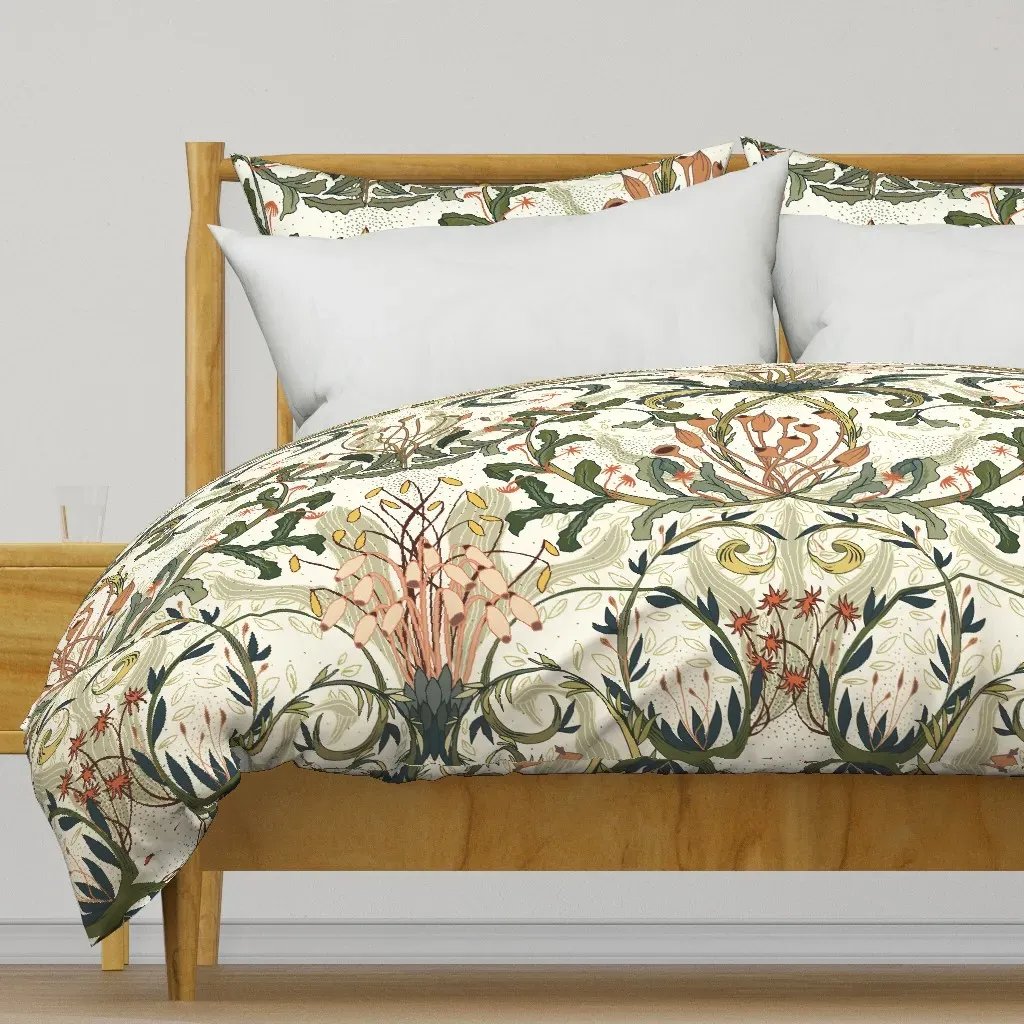 Woodland Moss F.Jade L Duvet Cover - Olive Green product