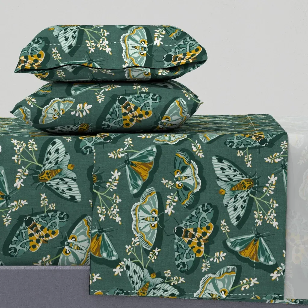 Woodland Moths & Butterflies Full Sheet Set - Teal product