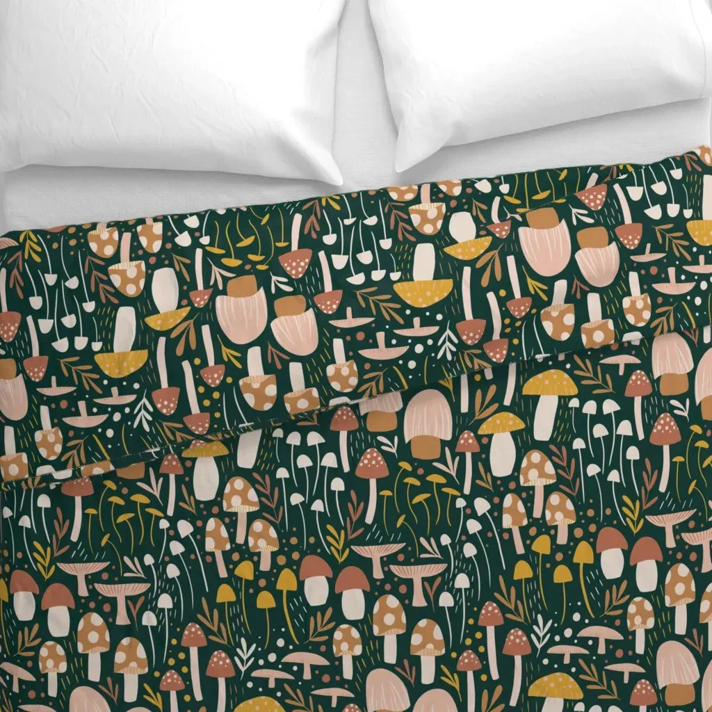 Woodland Mushroom Meadow Duvet Cover - Mushroom alternate view