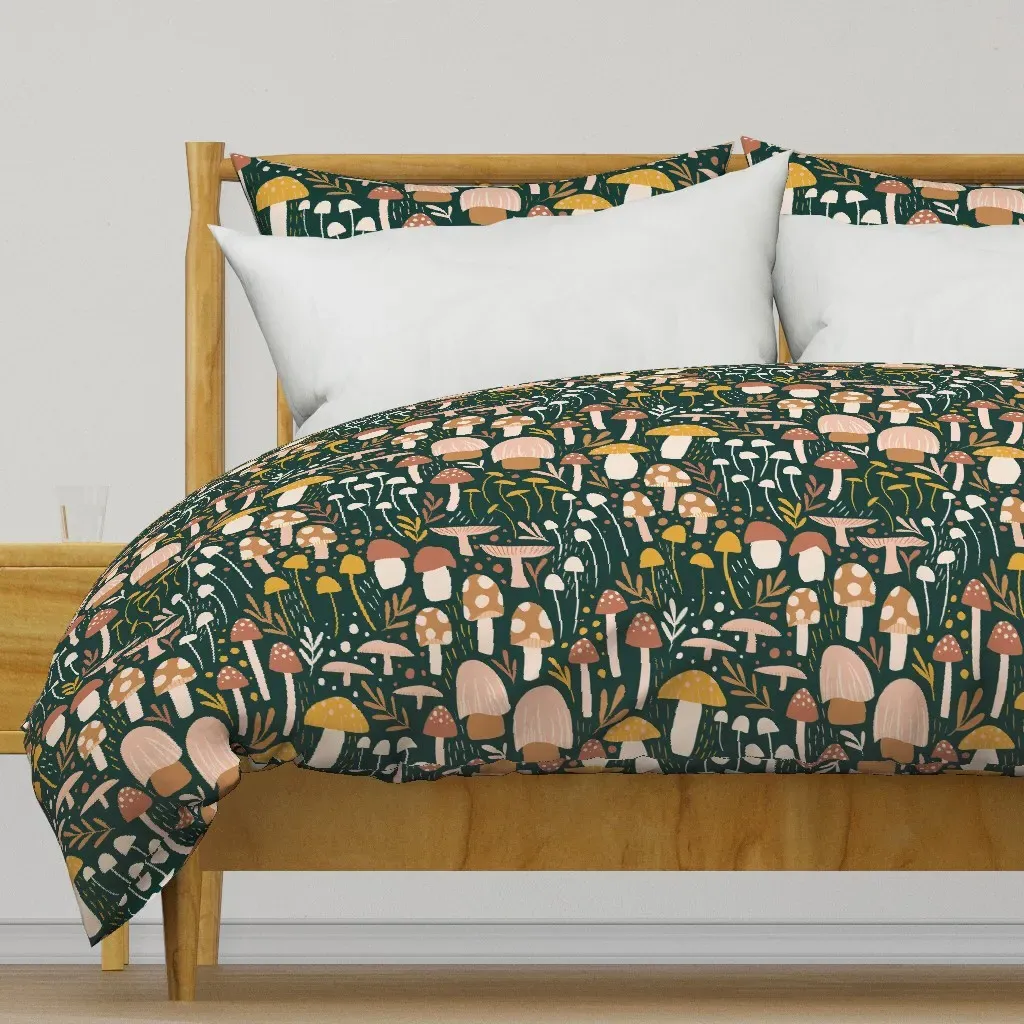 Woodland Mushroom Meadow Duvet Cover - Mushroom product
