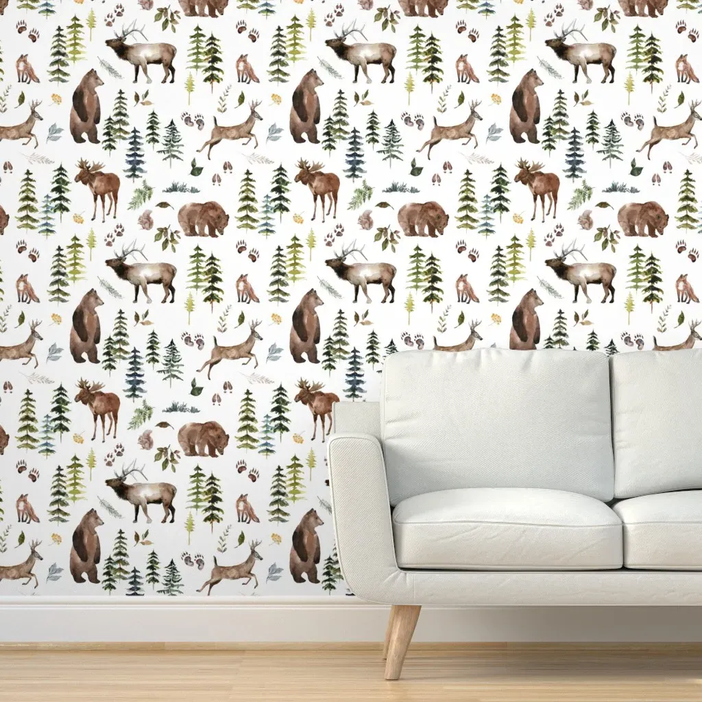 Woodland Ridge Peel and Stick Wallpaper - Brown, White product