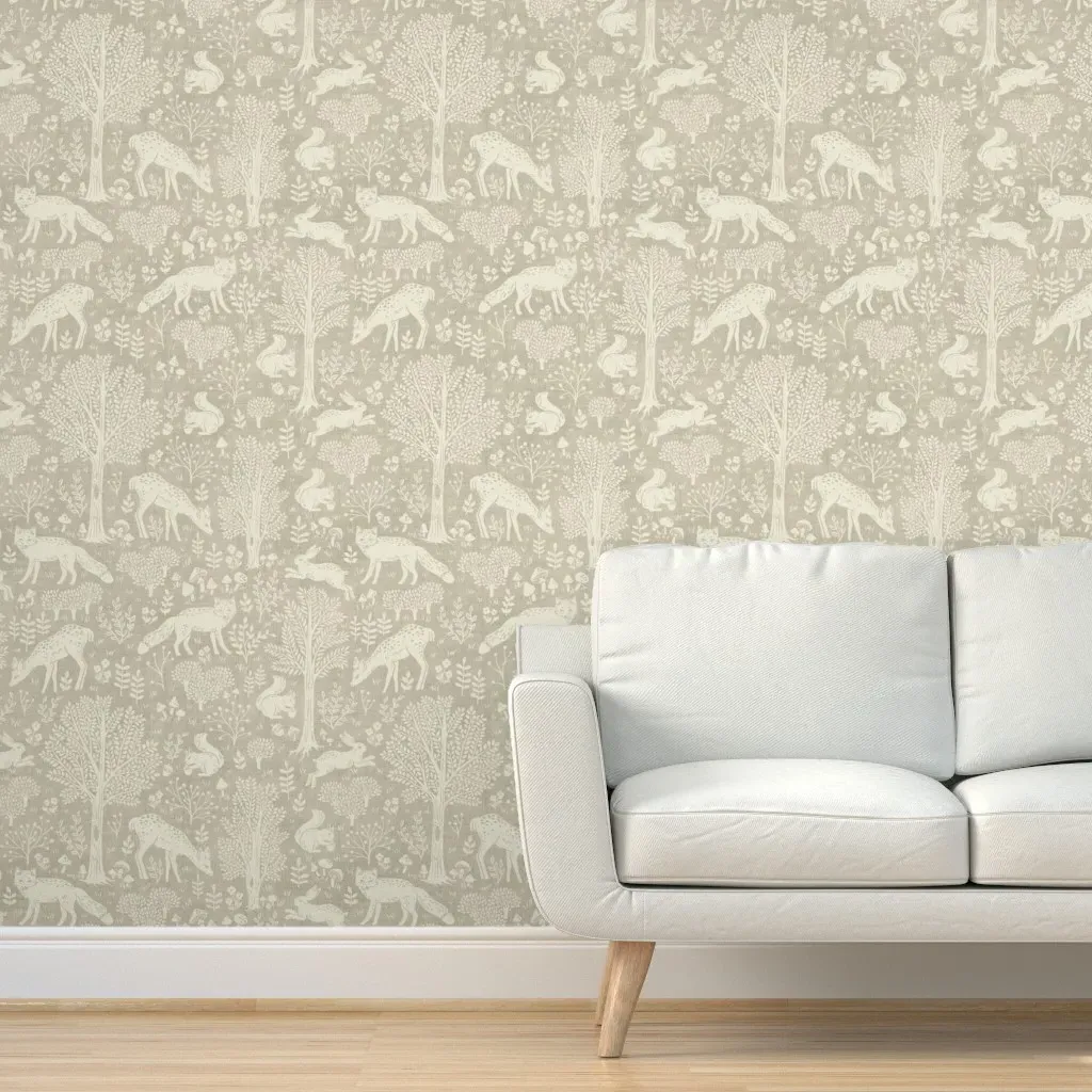 Woodland Story Peel and Stick Wallpaper - Off-White product
