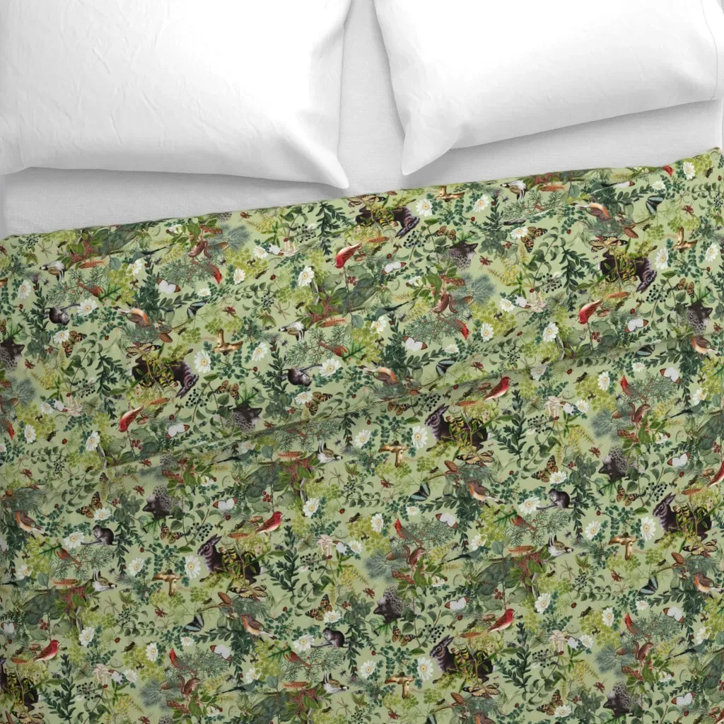 Woodland Wonderland Duvet Cover - Pale Green alternate view
