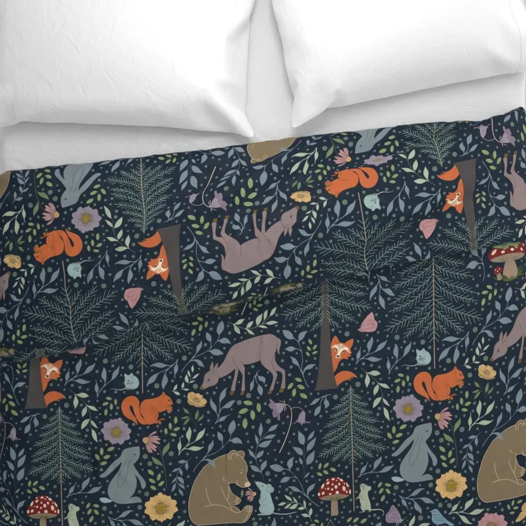 Woodland Wonders 24" Cottage Duvet Cover - Dark Teal alternate view