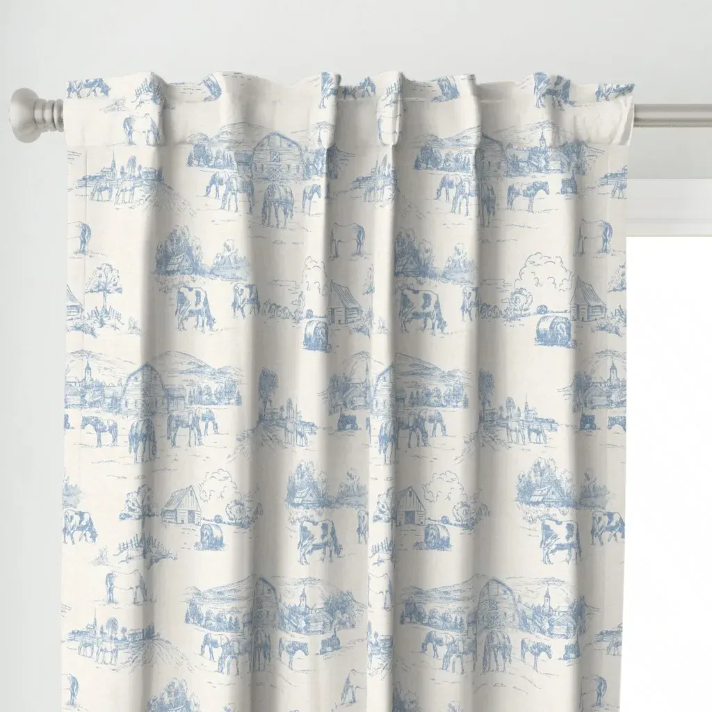 Woodland Yellowstone Curtain Panel - Blue alternate view