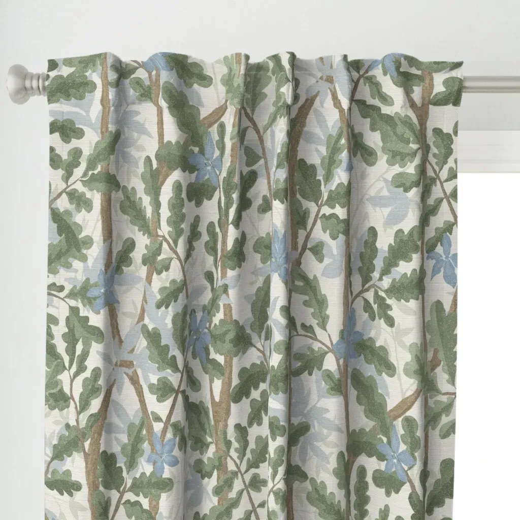 Woodlands Curtain Panel - Green alternate view